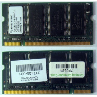 Модуль памяти 256MB DDR Memory SODIMM в Кургане, DDR266 (PC2100) в Кургане, CL2 в Кургане, 200-pin в Кургане, p/n: 317435-001 (для ноутбуков Compaq Evo/Presario) - Курган